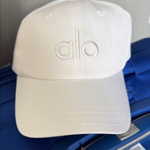 ALO Yoga White Embroidered Hat